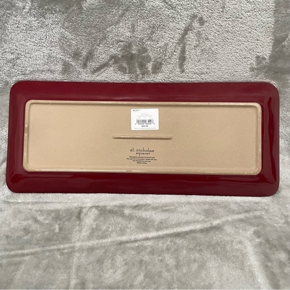 St. Nicholas Square Yuletide Snowman Treat Tray Warm Wishes NWT - Picture 5 of 6